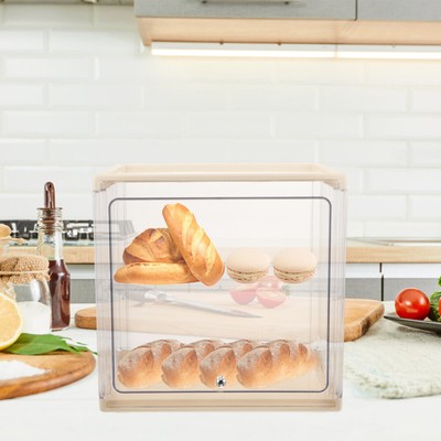  Brotbox klarer Plastik Perlenkoffer Kitchen Desktop Organizer Box Brot Snack