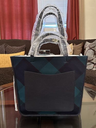 Damen-Tragetasche Tartan kariert Wolle & Leder brandneu mit Etikett - Bild 1 von 12