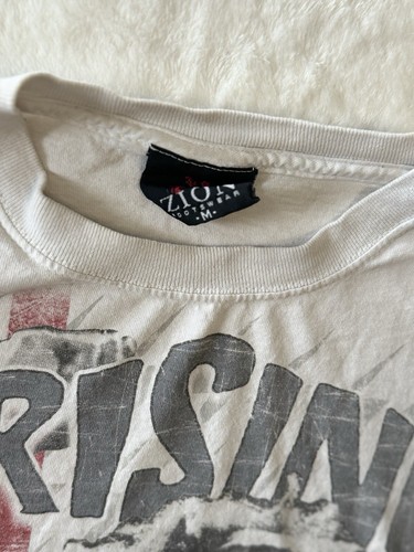 Vintage ZION Bob Marley Uprising 2008 All Over Print T Shirt 2000s White Medium - Picture 2 of 6