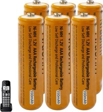 6X NI-MH rechargeable AAA battery 1.2 V 550 mAh for Gigaset cordless phones BT