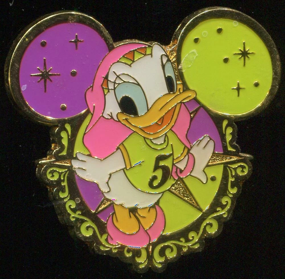 Tokyo DisneySea 5th Anniversary Game Prize Daisy Disney Pin 48336