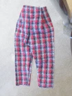 Vintage Barbie CLONE Clothes PLAID PANTS Snap Closure FREE SHIP