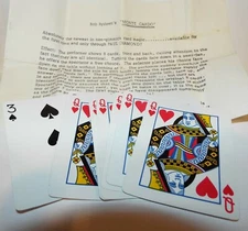 Bob Rydeens Monte Cardo Card Trick Magic Effect Routine Vintage  