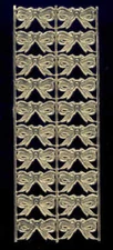 Scrap Diecut German Dresden Small Gold Paper Bows Victorian Crafts