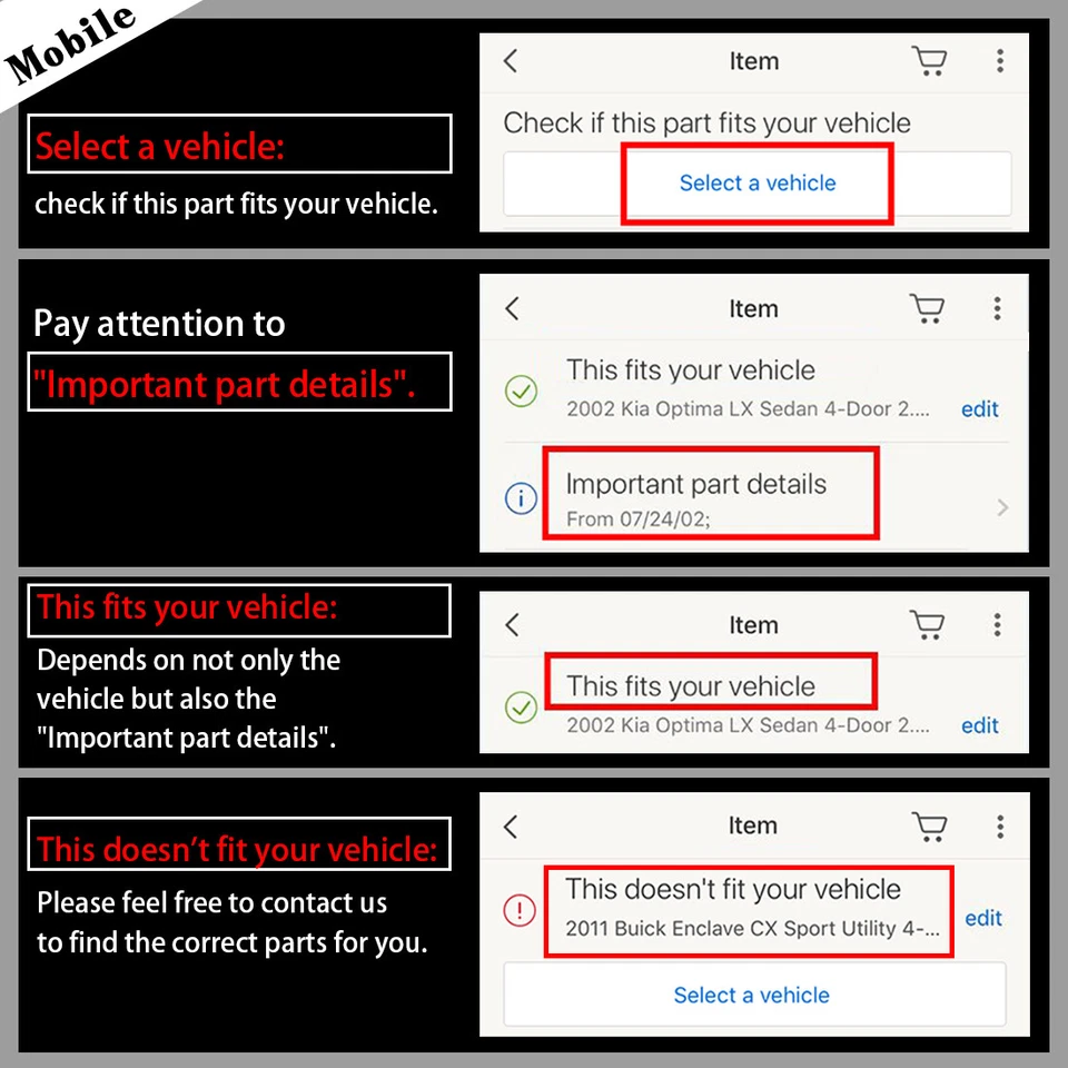 2x Kit de reparación de pinza de freno de disco delantera Carlson para Ford Probe 1993~1997 Foto 3 de 4
