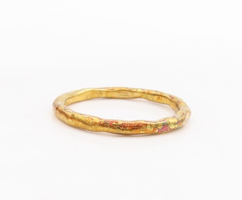 925 Sterling Silver Vintage Ring Gold Plated Minimalist Stackable Sz 6.5 RG29435 - Picture 3 of 10