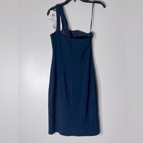 Aqua One Shoulder Schlüsselloch Cocktailkleid - 100% Exklusiv Größe 6 Navy - Bild 6 von 10