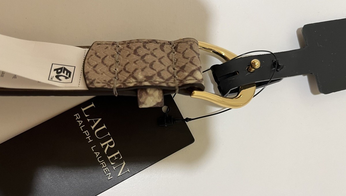Ralph Lauren Python Skinny Belt Saint Laurent YSL Buckled Python Skinny Belt | Neiman Marcus main image 3