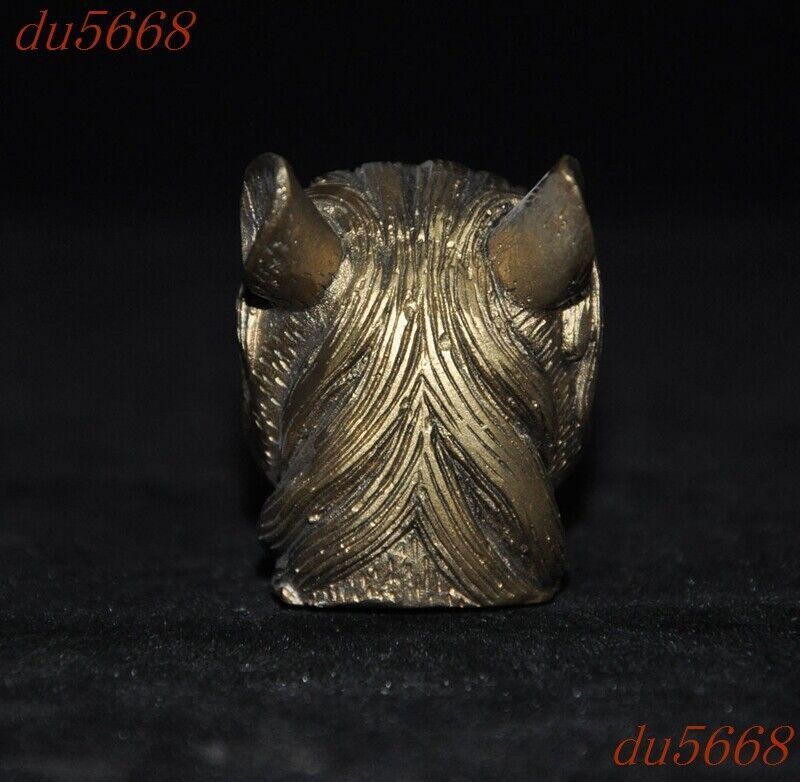 2.4"China bronze Feng Shui Chinese Zodiac Lucky wealth animal horse