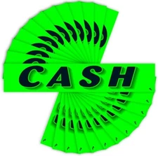 Versa Tags 12Pack of CASH Stickers Car Lot Windshield Slogan Decals