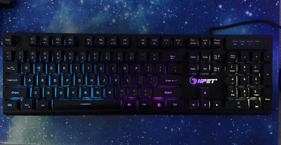 NPET K10 Gaming Wired Keyboard LED Backlit Mechanical Keyboard- FULLY Tested