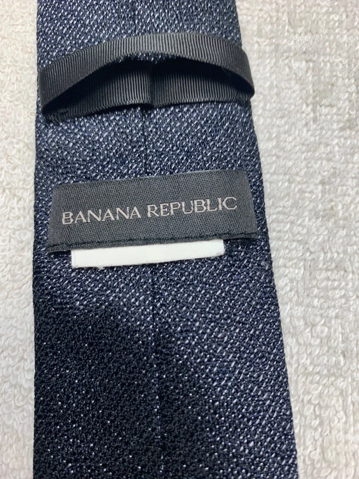 BANANA РЕСПУБЛИКАНСКИЙ МУЖСКОЙ ГАЛСТУК УГОЛЬНО-СЕРЫЙ ЧЕРНЫЙ 2,5 X 61 - Изображение 4 из 4