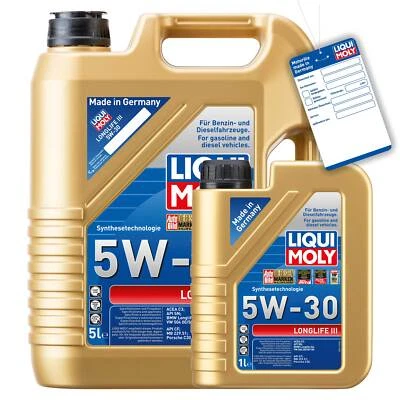 Liqui Moly 20647 LM 20647 Motoröl, Öl, Longlife III 5W-30 6L MERCEDES