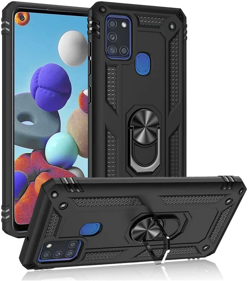 For Samsung Galaxy A21S Case Shockproof Ring Armour Phone Cover