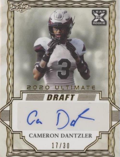 2020 Leaf Ultimate Draft Cameron Dantzler #BA-CD1 - 1 of 2