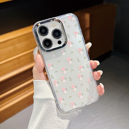 Rose Case For iPhone 16 15 14 13 Pro Max 12 11 ShockProof Flowers Silicone Cover - Picture 13 of 25