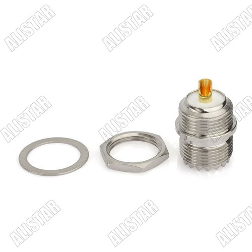 UHF SO239 Female Jack Bulkhead Nut Solder Cup Handle Deck Clip RF Coax Connector - Picture 3 of 3
