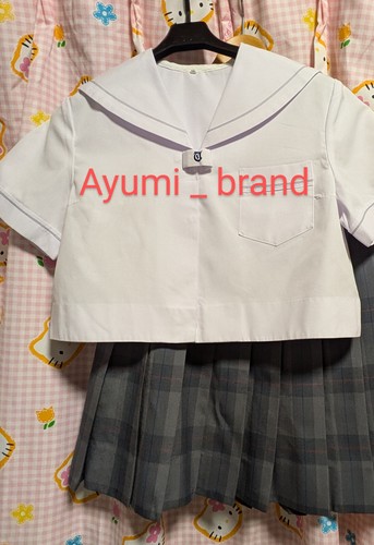E131 ^_^ Japanese SchoolGirl Uniform Summer! Size LL, Unique, Ltd Edition, Logo. - Picture 7 of 10