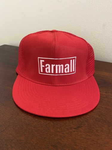 Red Farmall Mesh Snapback Trucker Hat 