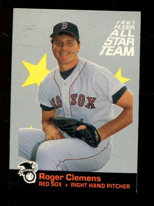 S4712 - 1987 Fleer All-Stars #11 Roger Clemens Boston Red Sox NM-MT - Bild 1 von 1