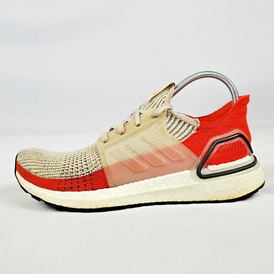 Adidas Ultraboost 19 Orange Lace Up Athletic Running Shoes F35245 Men's Size 7