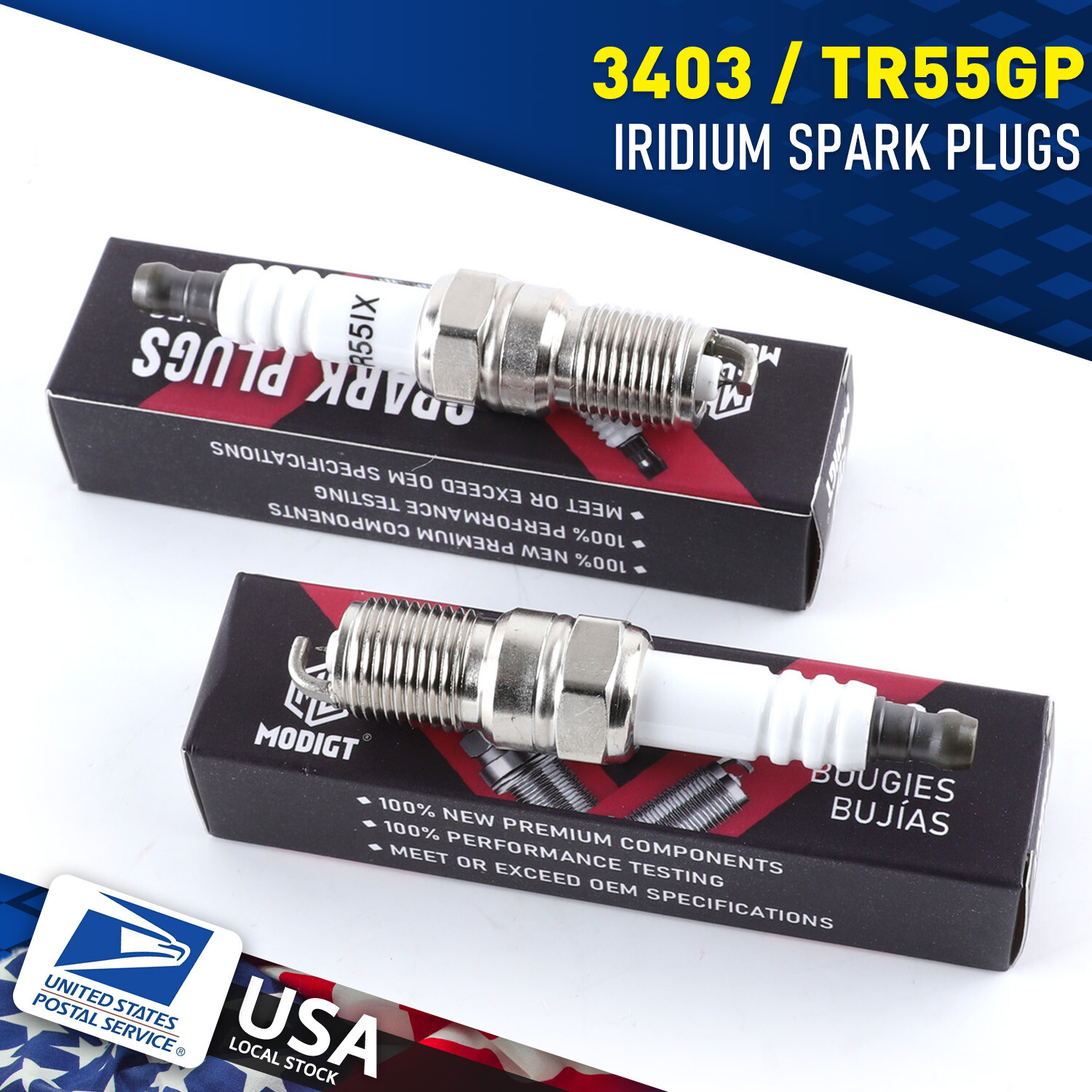 Set Of 8 Fit NGK 3403/TR55GP Premium Iridium Spark Plugs OEM Quality Genuine NEW