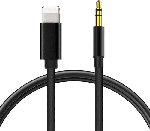 Aux Cord for iPhone iPad in Car, 8pin to 3.5mm Aux Stereo Audio Cable 3.3ft - Picture 1 of 11