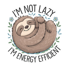Wall Decal Sticker Funny Sloth Quote Wall Sticker 18X18cm Large