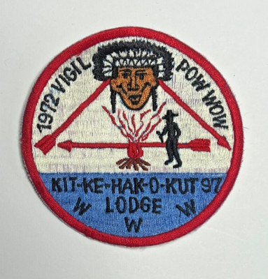 Lodge 97 Kit-Ke-Hak-O-Kut 1972 Vigil Pow Wow Boy Scout Patch