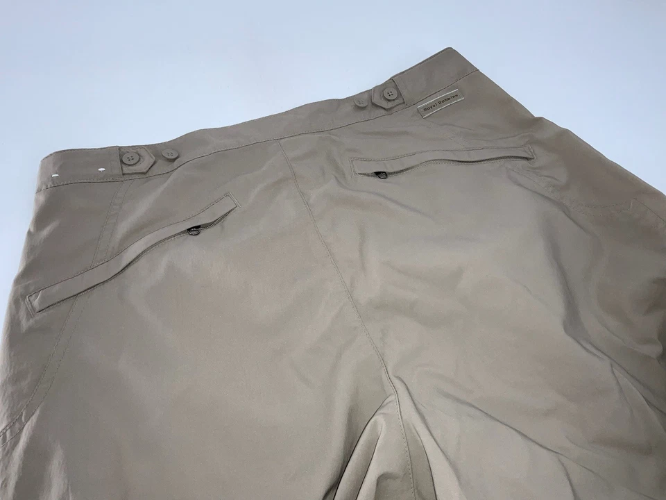 Calça de caminhada Royal Robbins tamanho 10 náilon bronzeado lycra frente plana sem falhas YGI D2-35 - Imagem 4 de 4