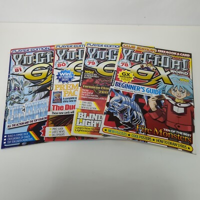 Yu-Gi-Oh GX World Magazine Bundle Issues 78-81 Vintage Anime Magazines