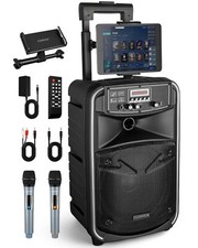 Karaoke Machine with Wireless Microphone, Bluetooth Speaker, Portable PA System