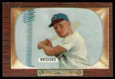 EXCELLENT+/- 1955 BOWMAN #136 ROCKY BRIDGES REDS WRINKLED FRONT MLB *TPHLC-10033