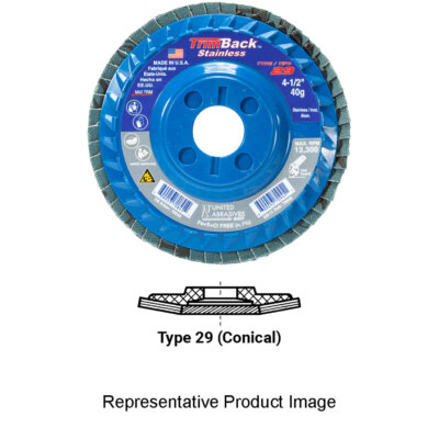 United Abrasives-SAIT 70848 4-1/2x7/8 TrimBack Stainless