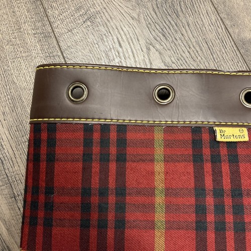 Vintage Dr. Martens Rucksack Tartan Big Bag Leder kariert Leder - Bild 8 von 16