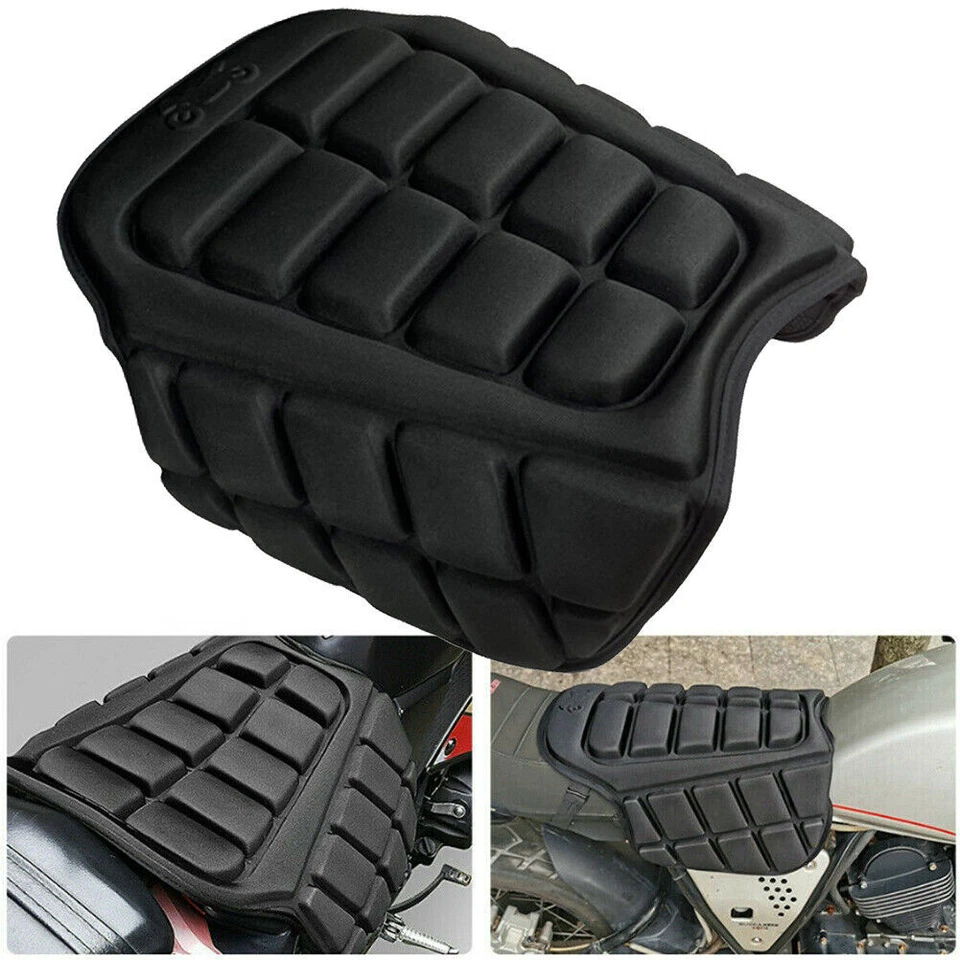 Almohadilla de asiento 3D para motocicleta Cojín de gel cómodo Funda de almohada universal para moto Foto 2 de 4