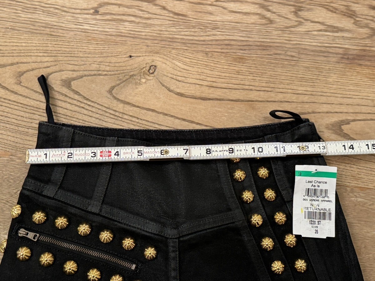 Gucci Women's Black Embellished High-Rise Studded Skinny