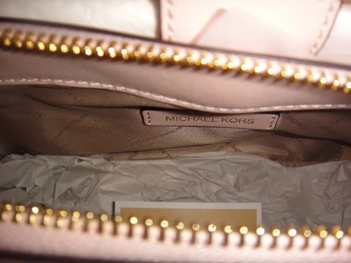 NEW MICHAEL KORS EMILIA SMALL SATCHEL CROSSBODY BAG IN POWDER BLUSH$498.00 - Picture 18 of 19
