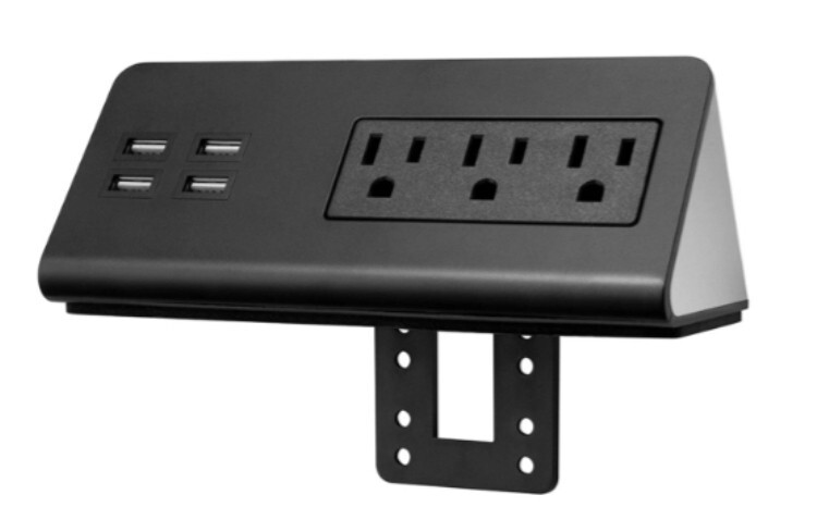 ×2 Kable Kontrol Desk Clamp Power Strip with USB-C Port, Nightstand Charging