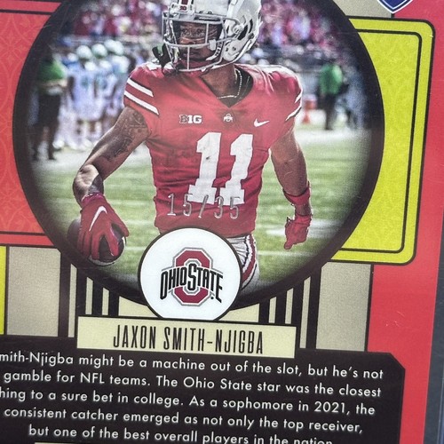 JAXON SMITH-NJIGBA PRIZM SILVER Jersey Patches And 5 Autos! - Picture 13 of 23