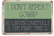 Listen Carefully Garage Coffee Shop Sign Café Cottage Metal Tin Sign C549