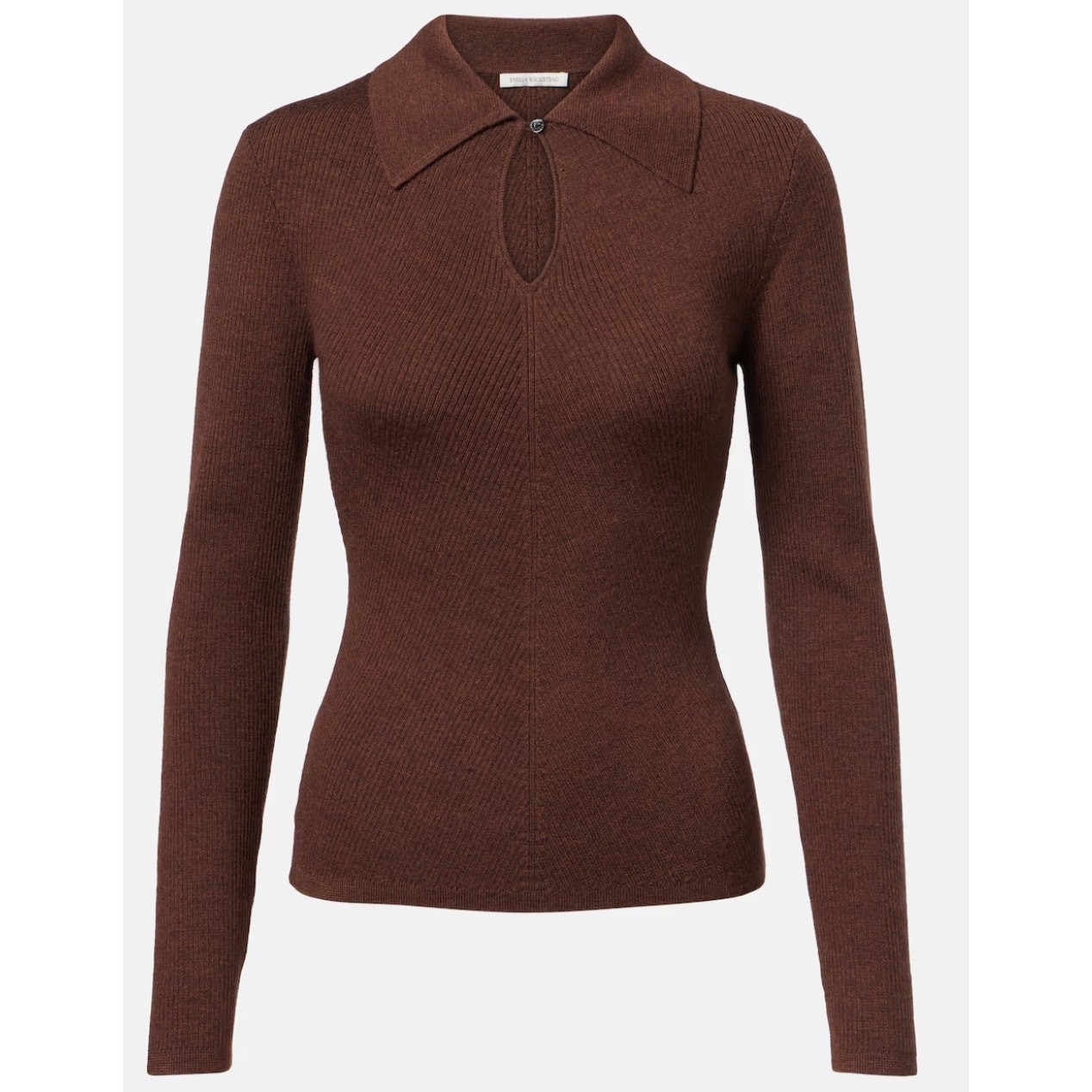 NEW Emilia Wickstead Ambrose Polo Collar Wool Sweater size M Medium