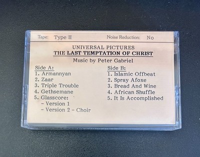 Peter Gabriel Last Temptation of Christ 1988 Studio Advance Industry Tape HEAR