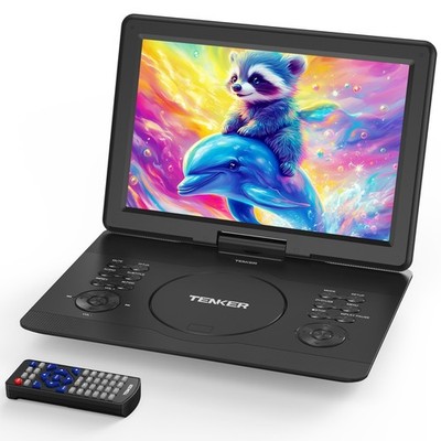 TENKER 16.9'' Portable DVD Player 14.1'' HD Swivel Screen Rechargeable Battery US