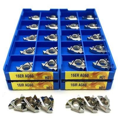 Carbide 16ER 16IR AG60 H01 Aluminum Tool Threading Inserts CNC Lathe Cutting
