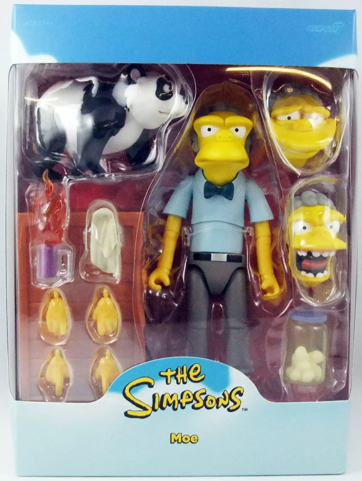 The Simpsons Super7 Ultimates Moe édition premium articulée aux finitions de luxe