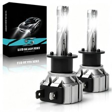 H1 Led Headlight Bulbs Conversion Kit 6500k High Low Beam Super Bright White Drl