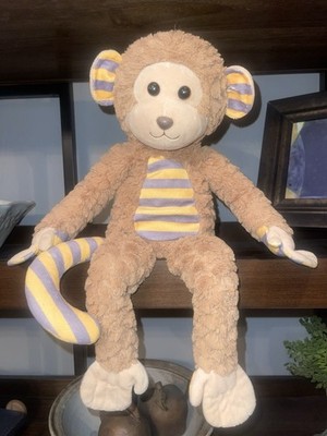 Rare HTF Douglas Cuddle Toys Plush Bananas Monkey 2015 Stuffed Animal Striped
