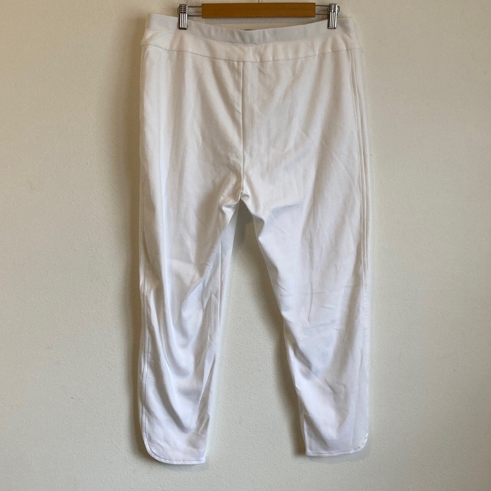 Joan Vass Notch Ankle Pant XL  White