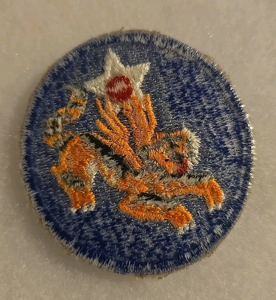 Patch US 14th Army Air Force Flying tiger cut Edge WW2 Never Used Old Stock - Image 2 of 2